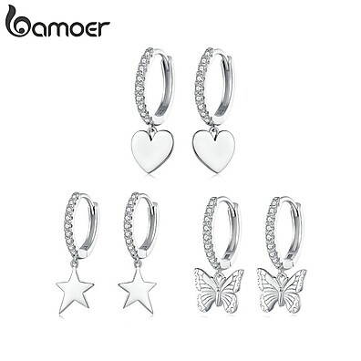 Brincos Bamoer: Estrela e Borboleta para um Look Radiante