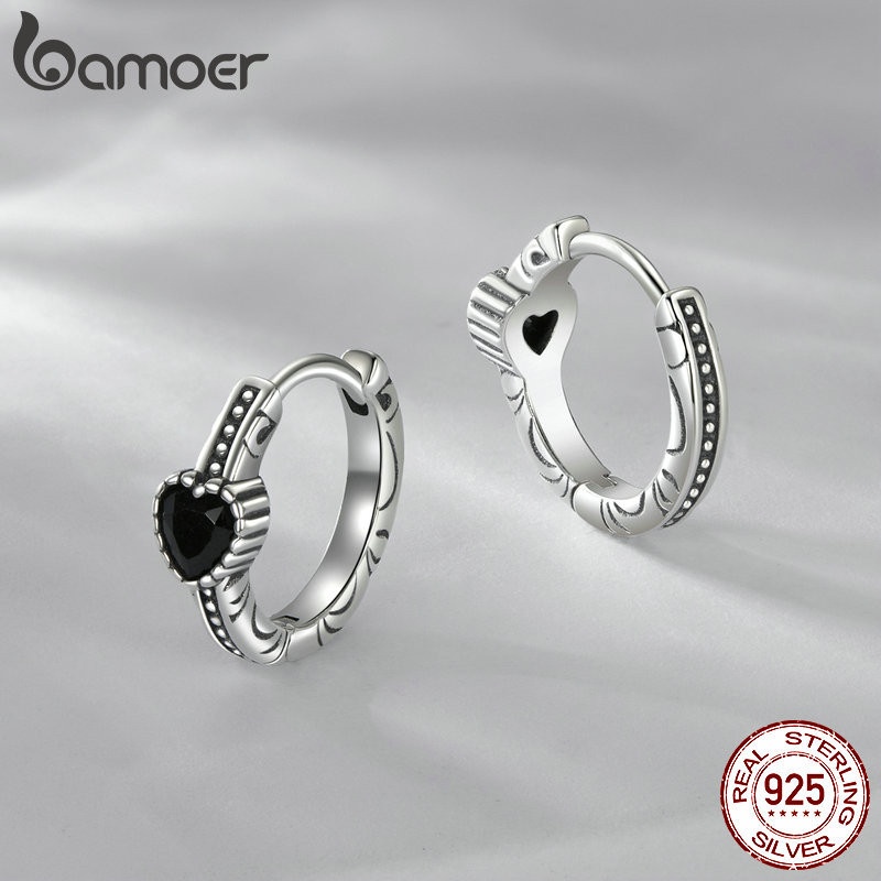 Brincos Bamoer Prata 925: Elegância Noturna
