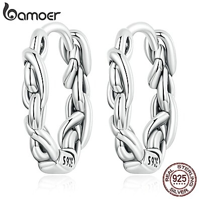 Brincos Bamoer Prata 925: Elegância Retrô