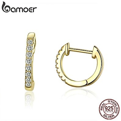 Brincos de Argola Bamoer 925 Sterling Silver – Elegância para Presentes e Festas