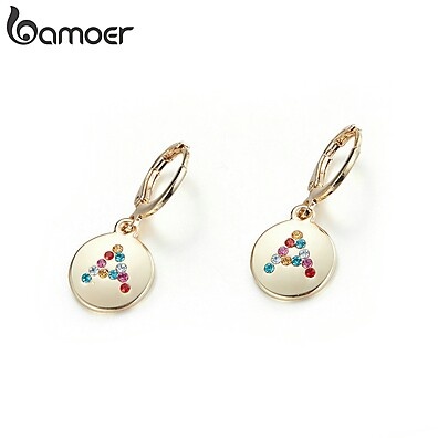 Brincos de Argola Bamoer: Elegância com Strass