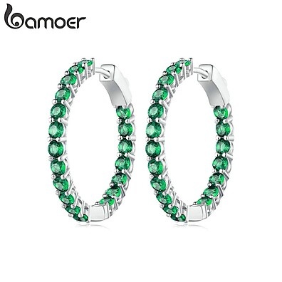Brincos de Orelha Bamoer Luxo Incrustados – 5 Cores!