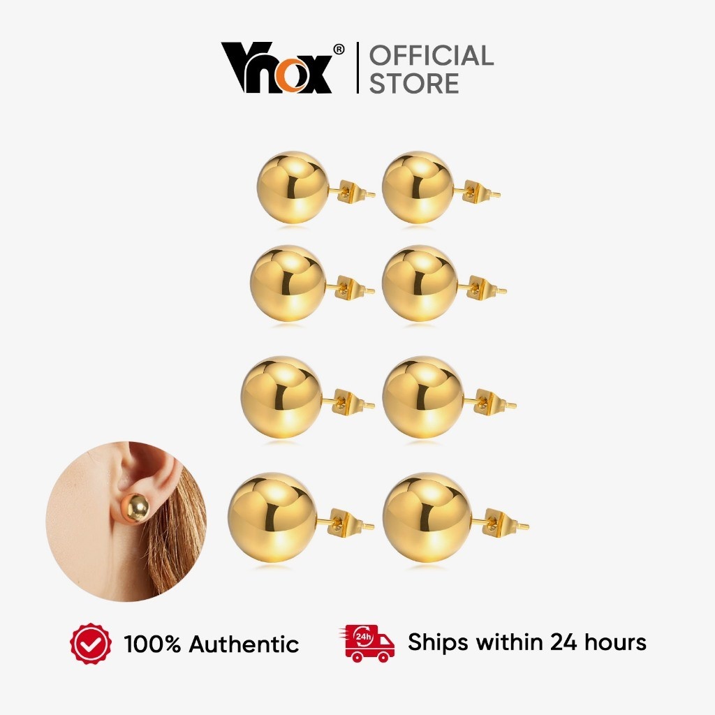 Brincos de Ouro 18K VNox: Elegância Simples