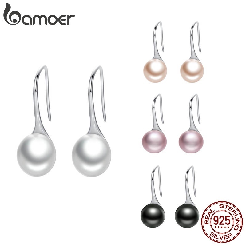 Brincos de Pérola Bamoer 925: Elegância Feminina