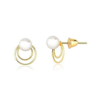 Brincos de Pérola Ouro 18k: Elegância Delicada