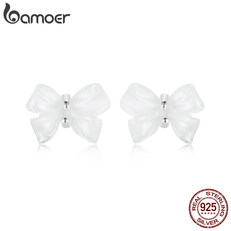 Brincos de Prata 925 Bamoer: Elegância em Arco