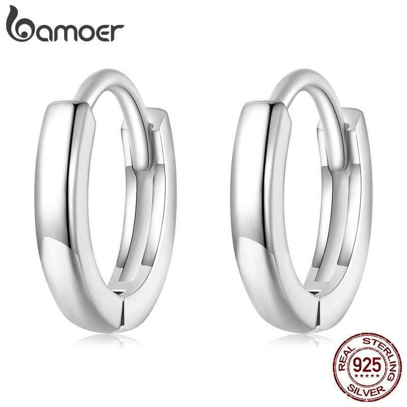Brincos de Prata Bamoer 925: Elegância Versátil