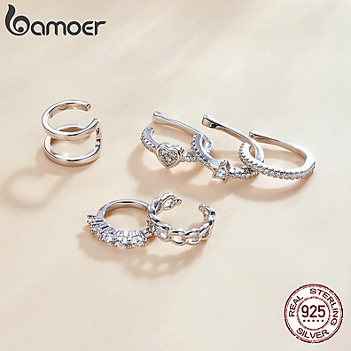Brincos de Prata Bamoer: Elegância Dourada