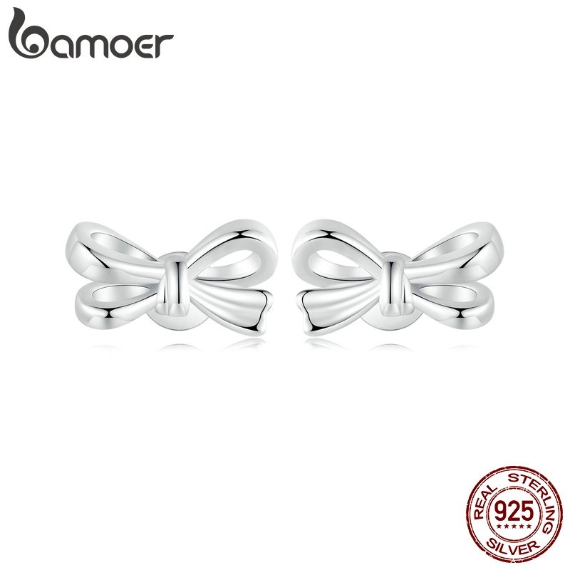 Brincos de Prata Bamoer: Elegância em Arco