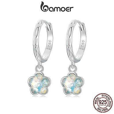 Brincos de Prata Bamoer: Elegância Floral