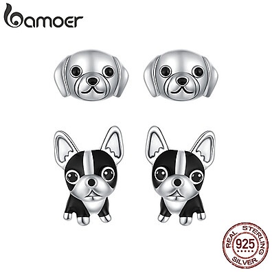 Brincos de Prata Bamoer: Joias Fofas para Amantes de Cães
