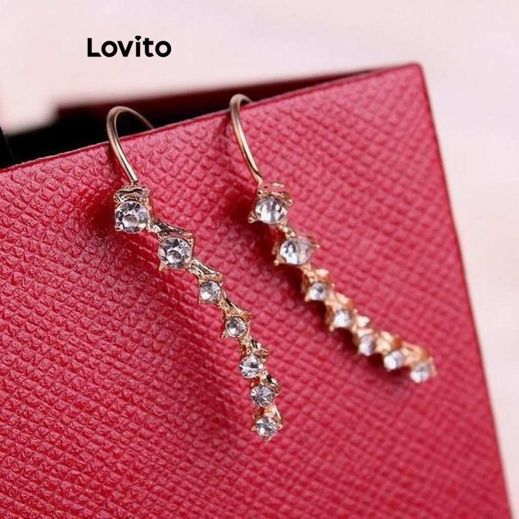 Brincos de Strass Lovito: Elegância Acessível