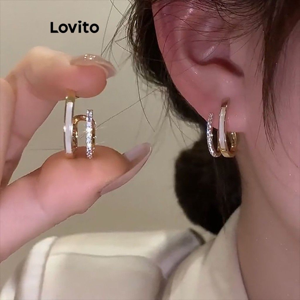 Brincos de Strass Lovito: Elegância Casual