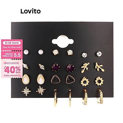 Brincos Lovito: Elegância em Strass e Pérolas