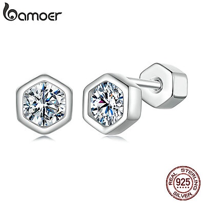 Brincos Moissanita 0.1ct Prata 925 – Elegância que Cintila