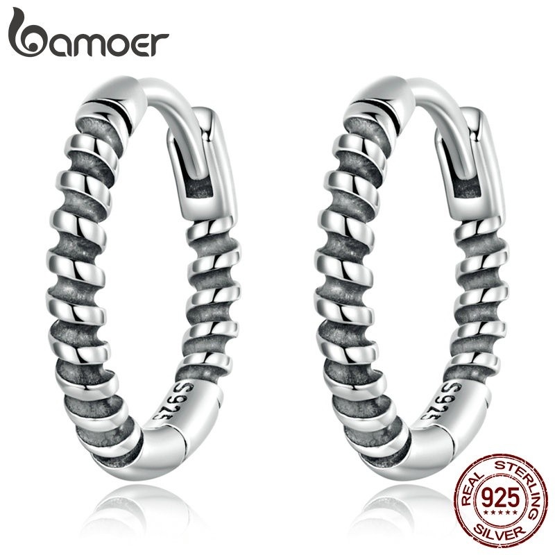 Brincos Prata 925 Bamoer: Elegância Atemporal