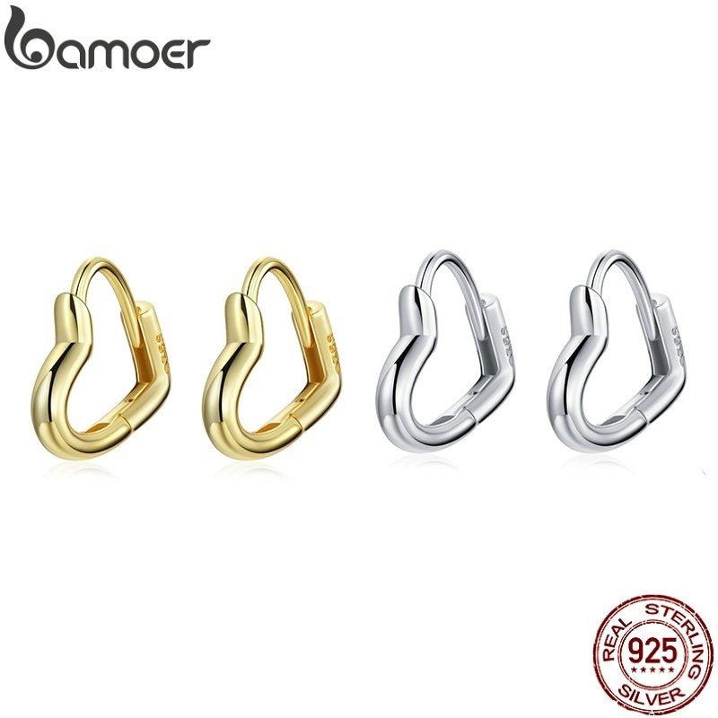 Brincos Prata 925 Bamoer: Elegância Hipoalergênica