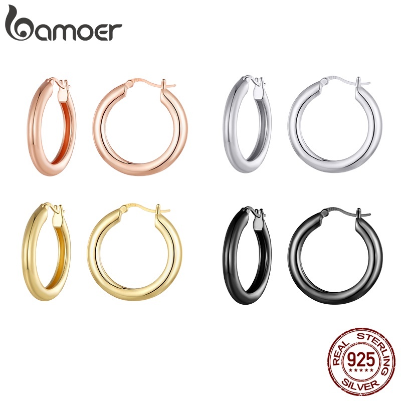 Brincos Redondos Bamoer: Elegância Simples