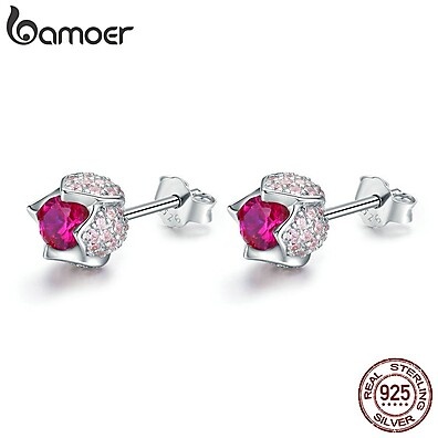 Brincos Tulipa Bamoer: Prata 925 e Zircônia