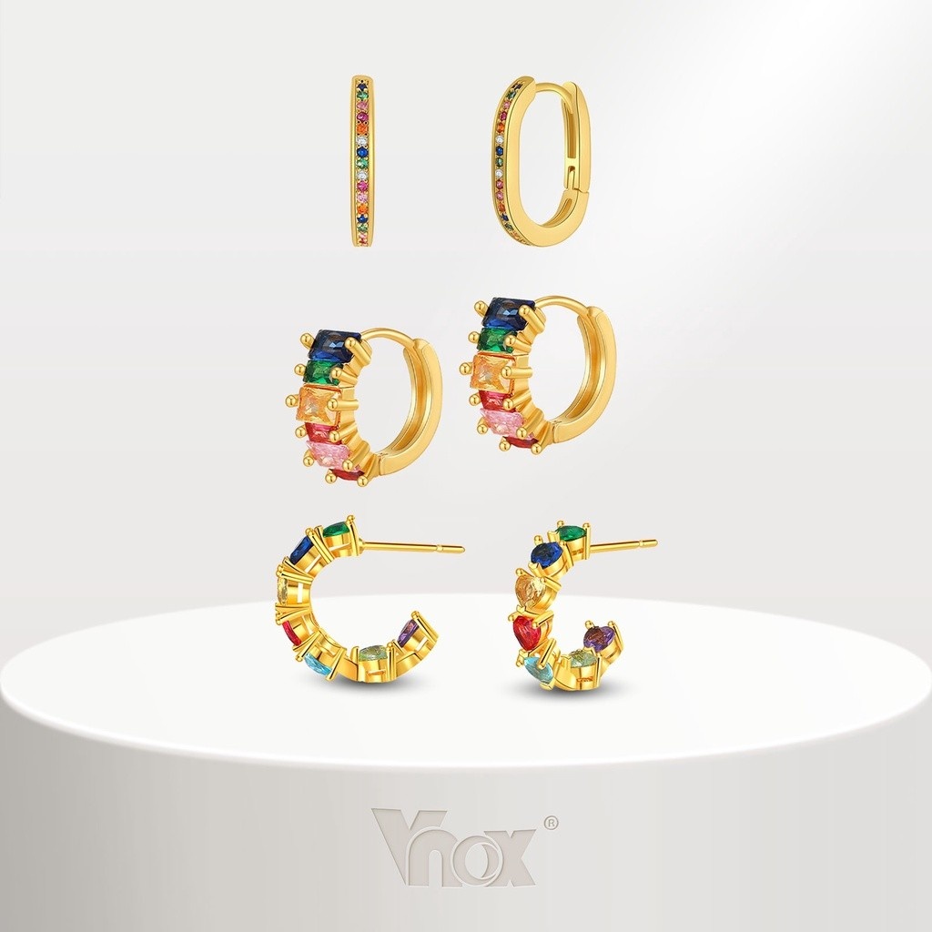 Brincos Zircônia Colorida: Elegância para Festas