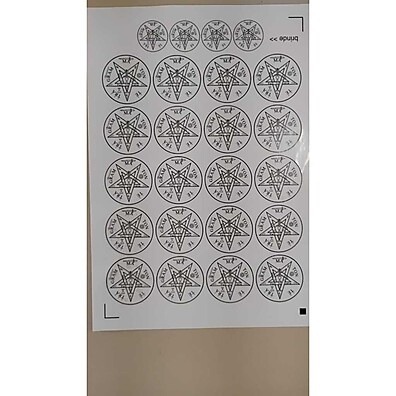 Tetragrammaton: 20 Adesivos Radiestesia 4,5cm + Brinde 🎁
