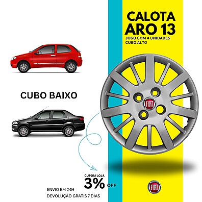 Calotas Aro 13 Fiat: Renove Seu Carro + Brinde!