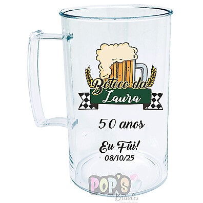 Kit 10 Canecas Acrílico 300ml Personalizadas – Ideal para Festas e Brindes
