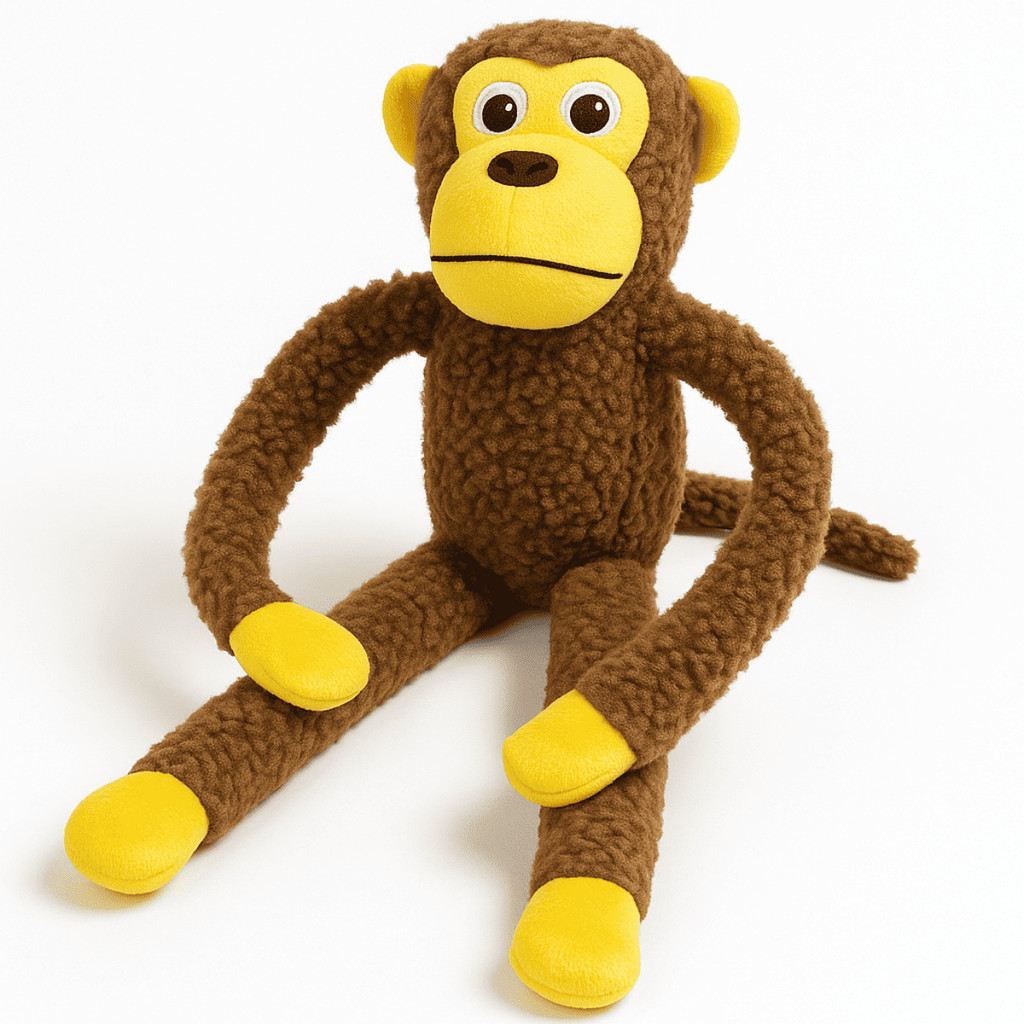 Brinquedo Macaco Pelúcia com Apito para Cães: Diversão e Estímulo