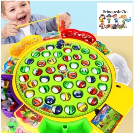 Brinquedo Pescaria Infantil com Música e 24 Peixes