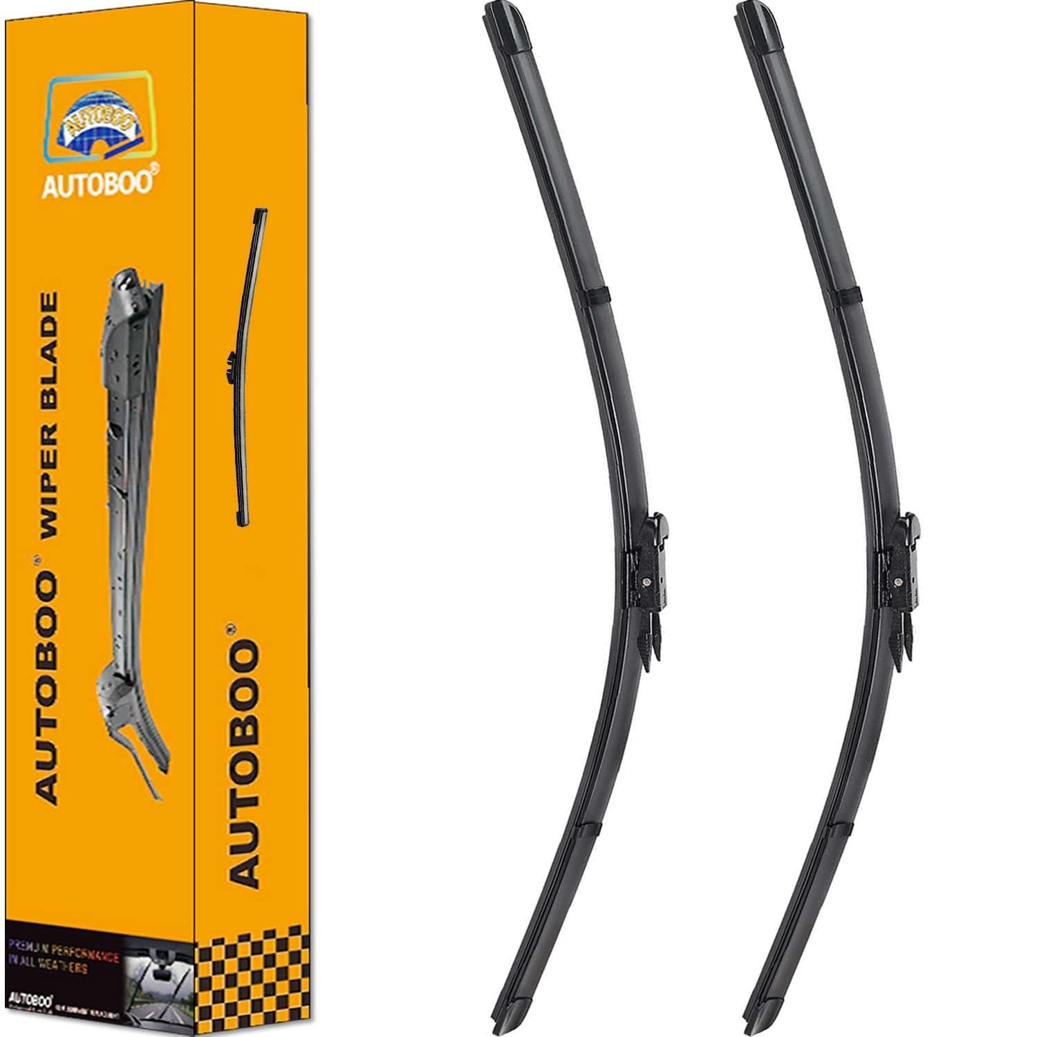 Limpadores de Pára-brisa AUTOBOO 22"+20" para Ford Mustang (2007-2021) e Lincoln MKZ (2013-2020) - Qualidade OEM