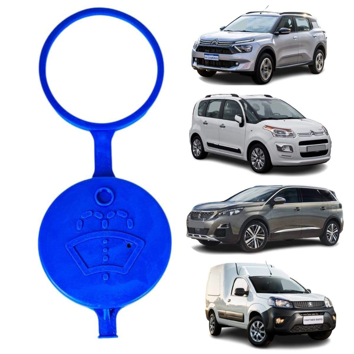 Tampa Reservatório Limpador Para-brisa Peugeot 106 a 3008 - Reposição Perfeita