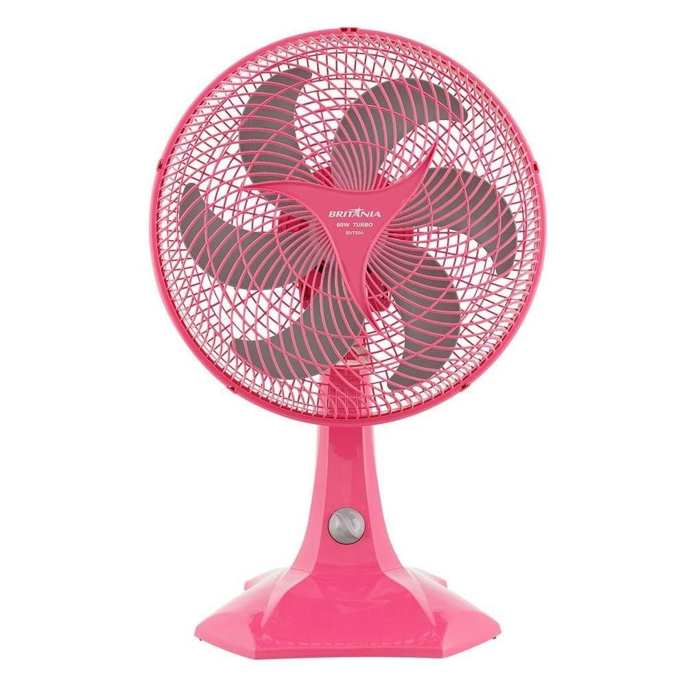 Ventilador Britânia Rosa 60W com 6 Pás - BVT304 127V | Design Moderno e Seguro