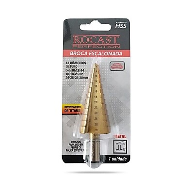 Broca Escalonada HSS ROCAST Nº3: Fure com Precisão!