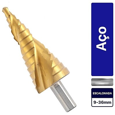 Broca Escalonada MTX: Perfure de 9 a 36mm!