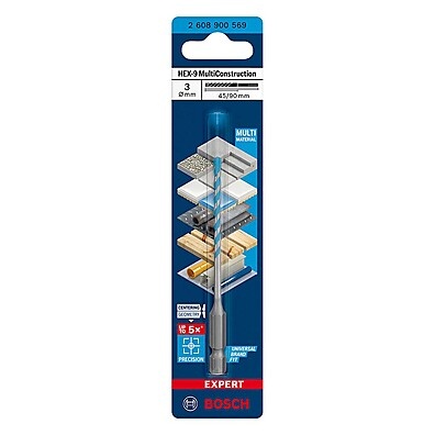 Broca Multimaterial Bosch HEX-9: Precisão e Versatilidade