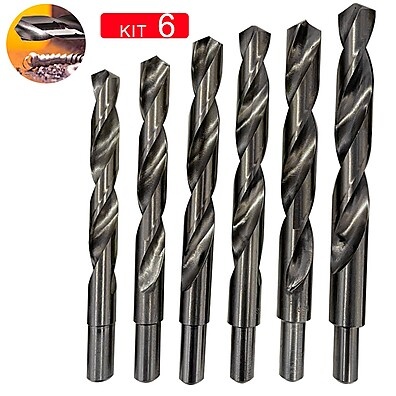 Brocas Aço Rápido: Kit 6 Peças Profissional