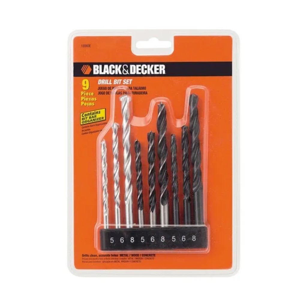 Brocas Black+Decker 9 Peças: Kit Completo!