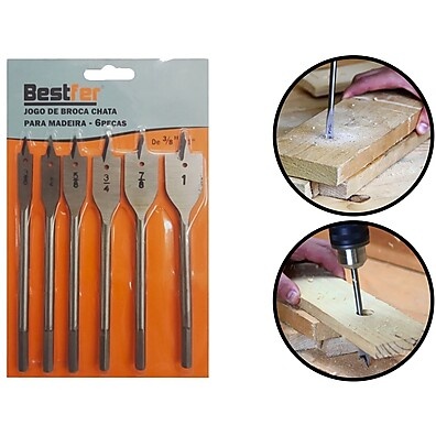 Brocas Chatas Bestfer: Perfure Madeira com Precisão!