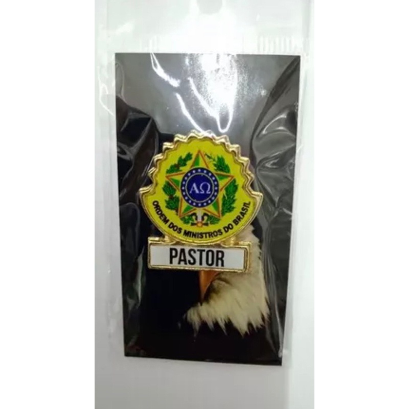 Broche Ministerial Dourado para Pastores e Líderes Cristãos