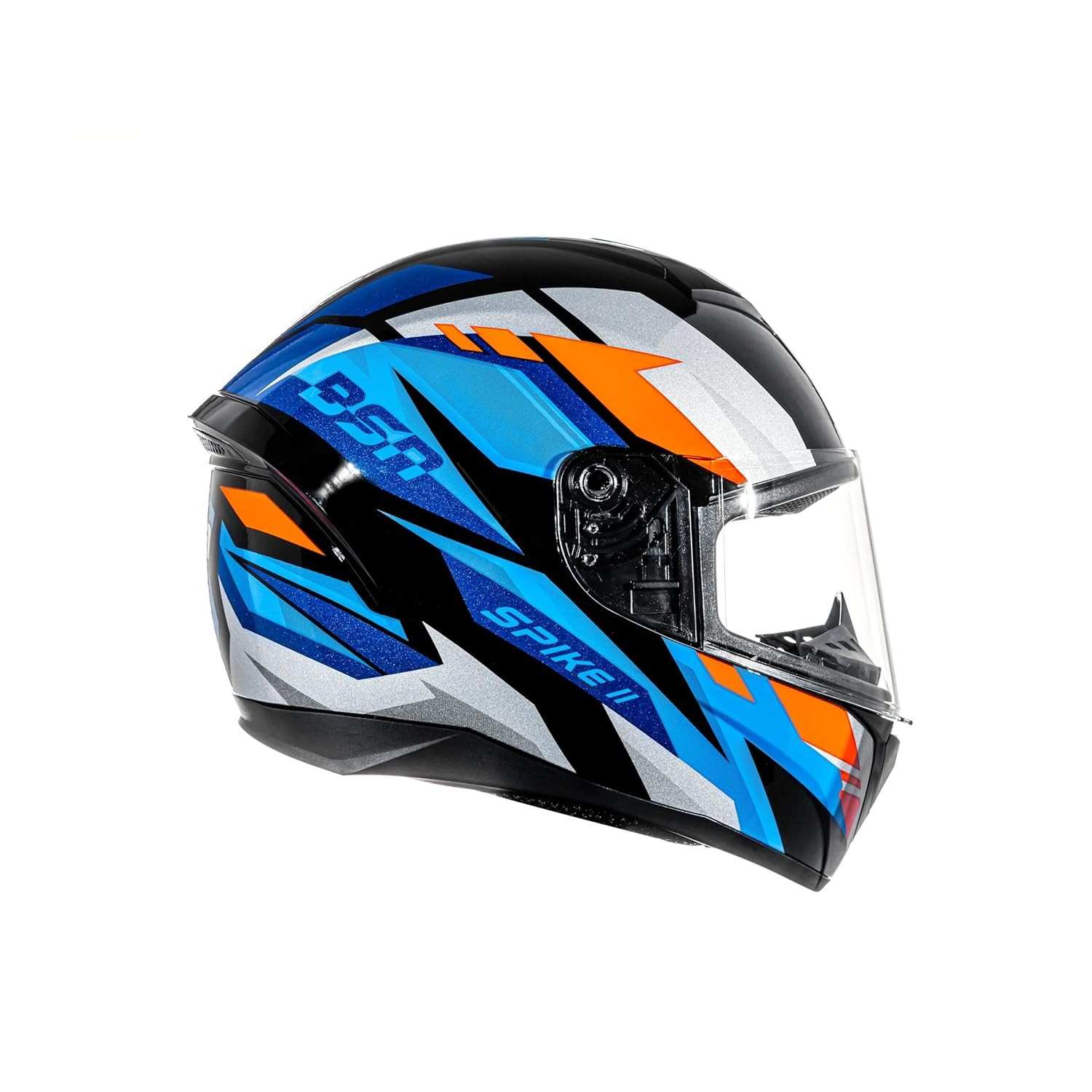 Capacete Moto Fechado Peels Spike II BSN Preto/Azul - Segurança e Estilo para Sua Pilotagem