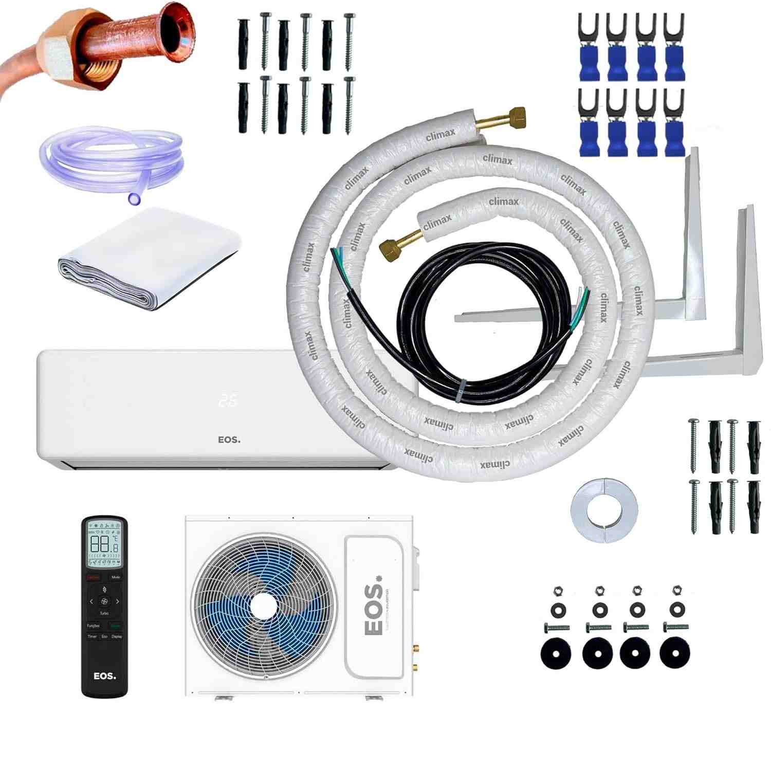 Kit Instalação Ar-Condicionado Split 9000 BTUs - Eos Master Comfort com Suporte e Tubulação