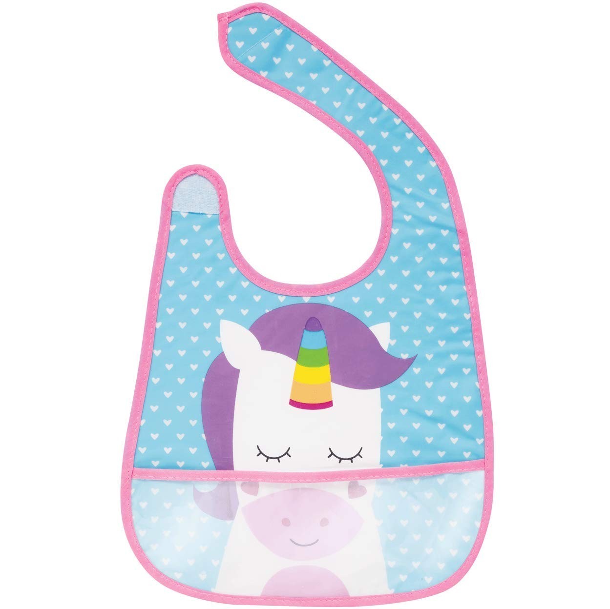 Buba Babador Com Bolso Impermeável - Unicórnio Champagne para Bebês