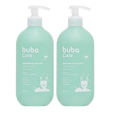 Buba Care: Kit 2 Sabonetes Veganos para Bebê - 400ml