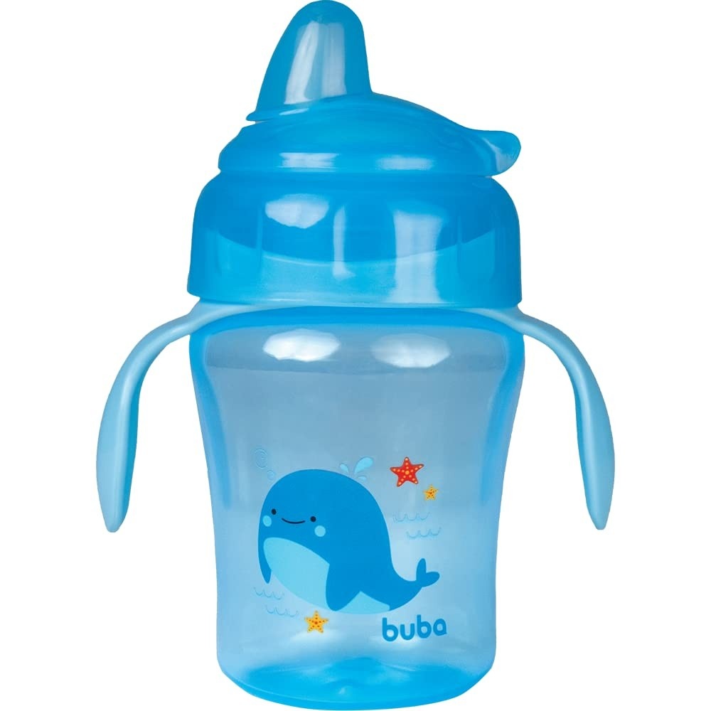 Copo Fundo do Mar Azul com Alça Removível - Buba 240ml BPA Free