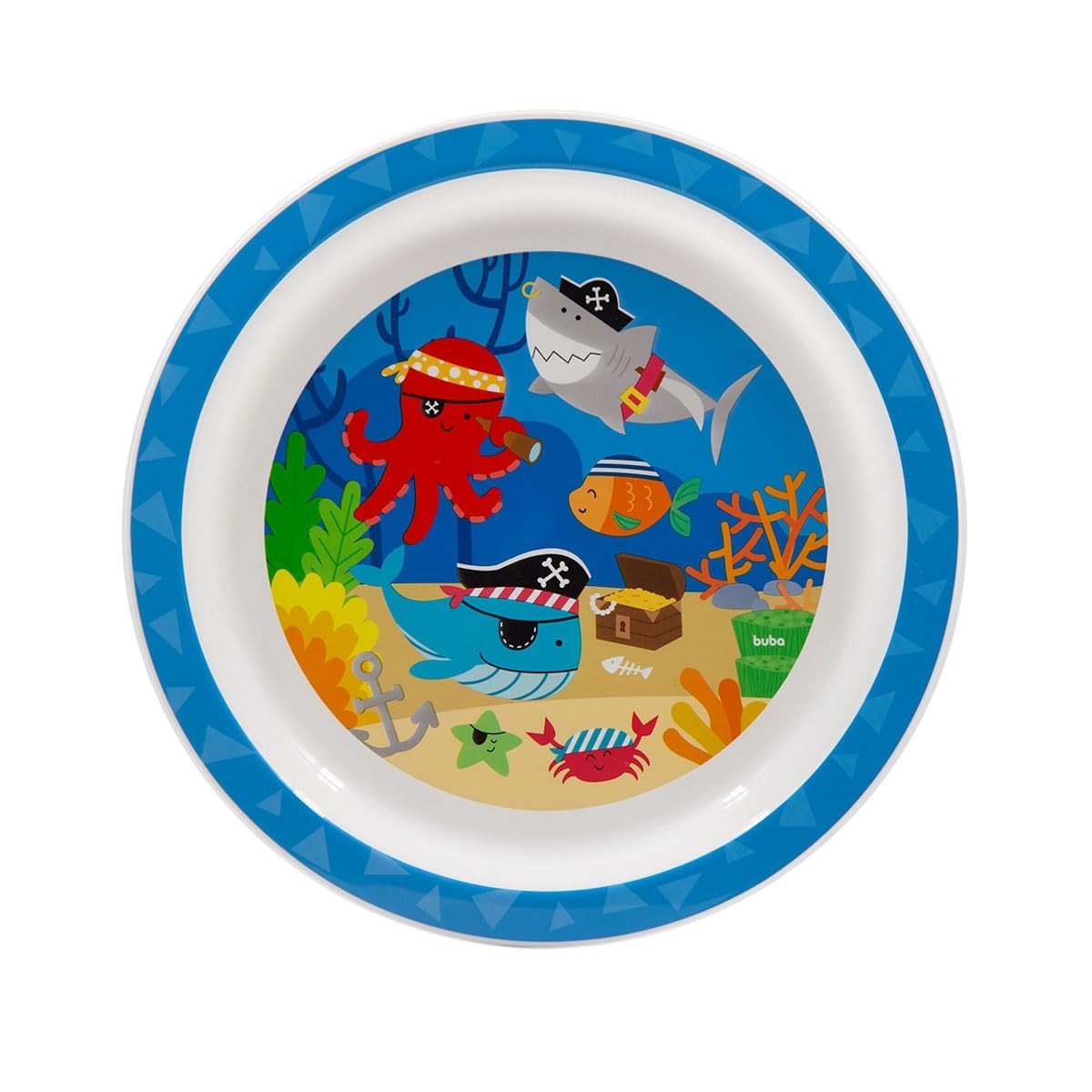 Pratinho Infantil Raso Animal Fun e Frutti para Micro-Ondas Buba - Seguro, Divertido e Prático