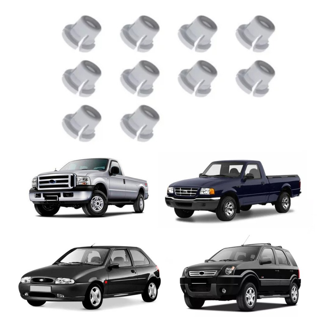 Buchas Fixação Farol: Kit 10 Unidades