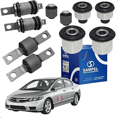 Buchas Suspensão Traseira Civic: Kit Completo Sampel