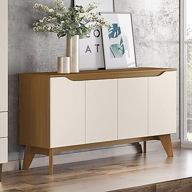 Buffet 4 Portas Nature Off White: Organize com Estilo!
