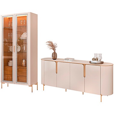 Buffet & Cristaleira Lia Tarsila: Elegância Off White