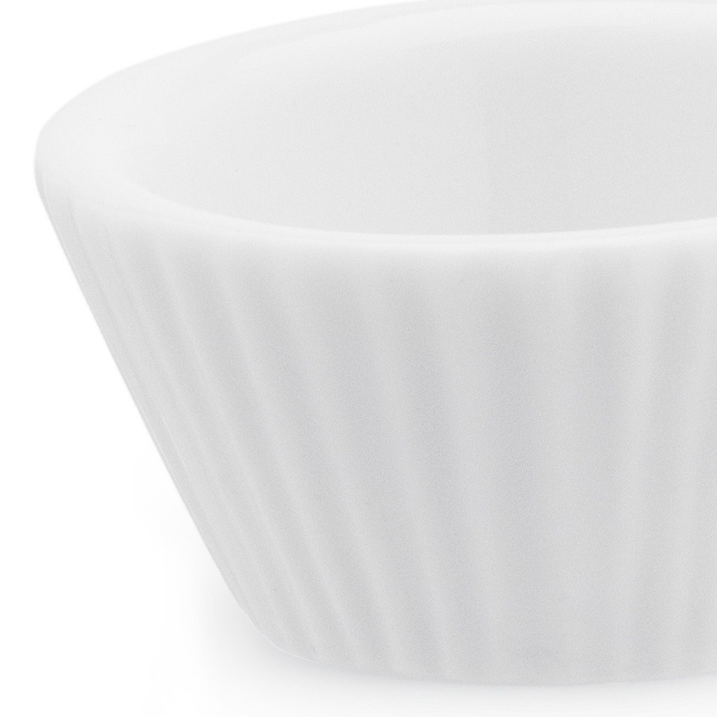 Mini Forminha de Brigadeiro 5cm - Porcelana Branca para Festa e Buffet